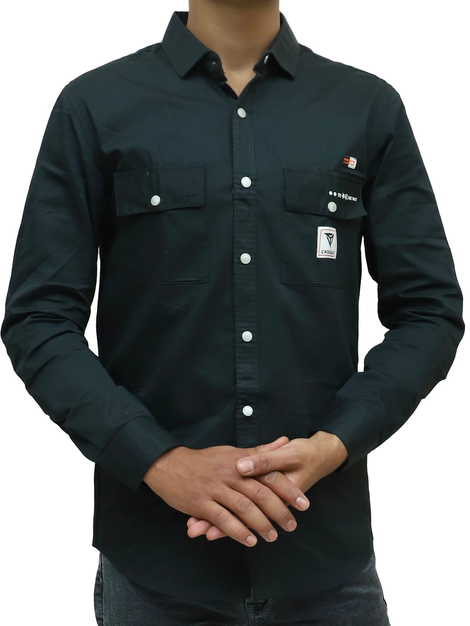 Double Pocket with Print Shirt